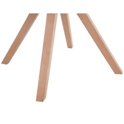 Set di 4 sedie per visitatori Toulouse Fabric Square marrone,natura