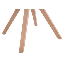 Pack de 4 sillas de comedor Toulouse Square en tela Crema,Natural
