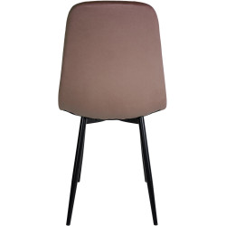 Chaise de salle à manger en velours Napier