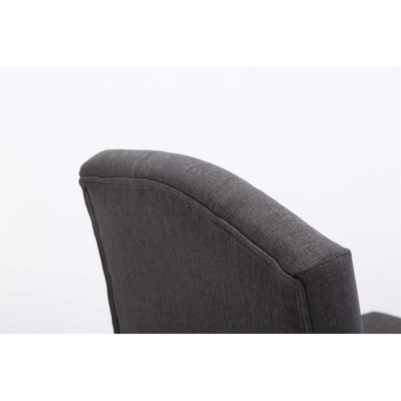Lot de 2 tabourets de bar Louise en tissu antique clair gris foncé