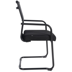 Silla cantilever Denny en tela & malla Negro