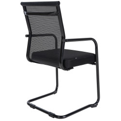 Chaise visiteur noire Denny