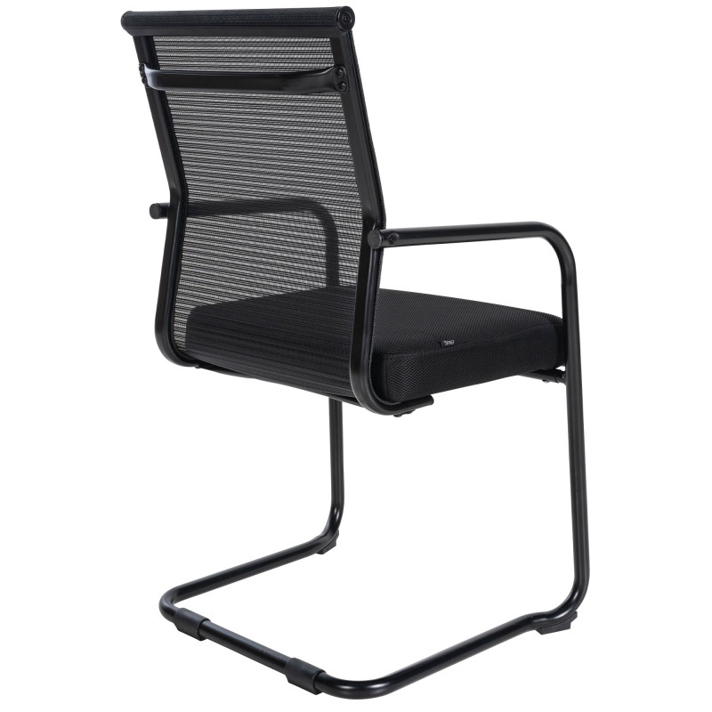 Chaise visiteur noire Denny
