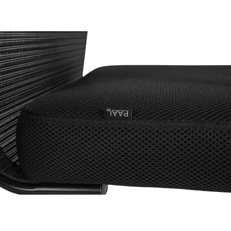 Chaise visiteur noire Denny