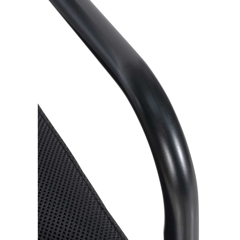 Silla cantilever Denny en tela & malla Negro