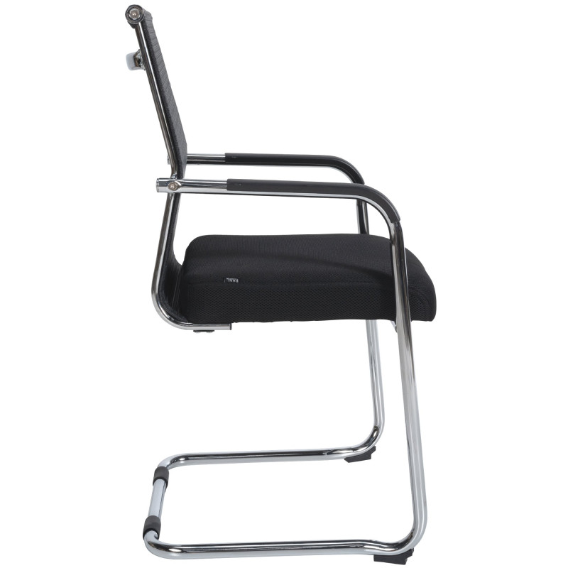 Silla cantilever Denny en tela & malla Cromado