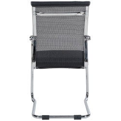 Silla cantilever Denny en tela & malla Cromado