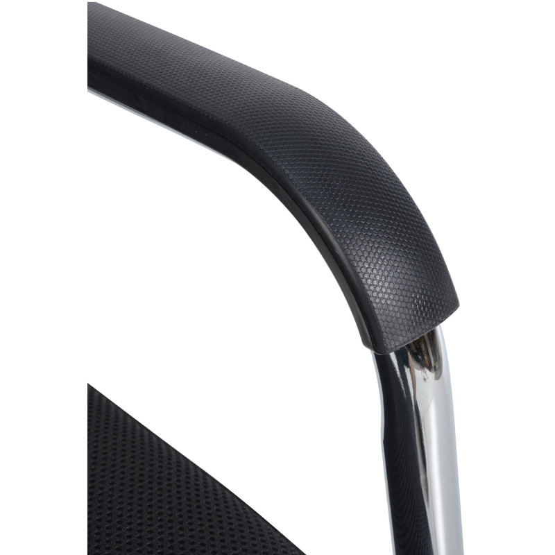 Silla cantilever Denny en tela & malla Cromado