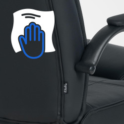 Silla Cantiléver XXL Attila Negro/negro