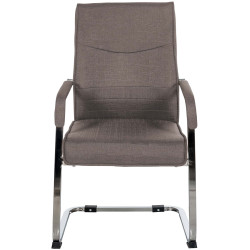 Lot de 2 chaises visiteurs Hobart tissu gris foncé