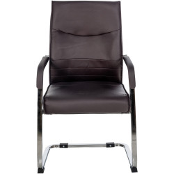 Ensemble de 2 chaises visiteurs marron Hobart