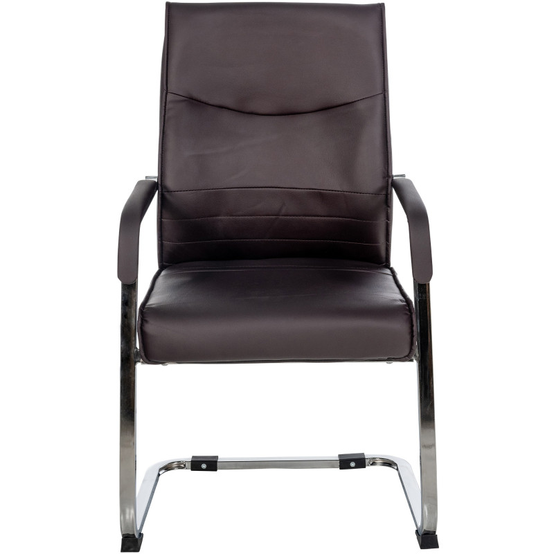 Lot de 2 chaises visiteurs Hobart marron