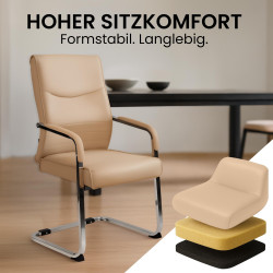 Ensemble de 2 chaises visiteurs Hobart kaki