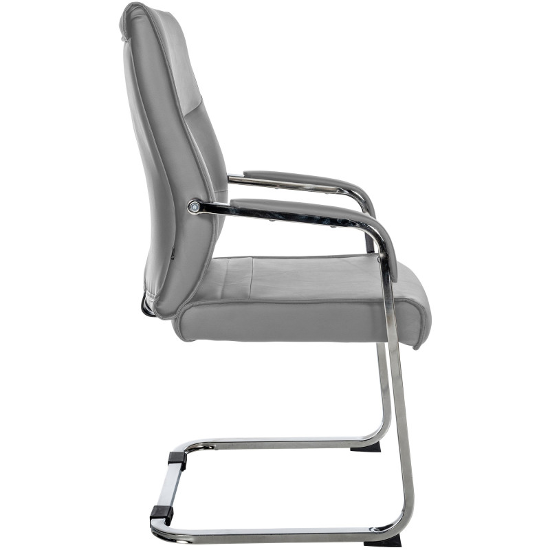 Set de 2 sillas de visita Hobart Gris,Simil cuero