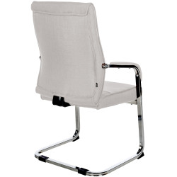 Lot de 2 chaises visiteurs Hobart tissu gris