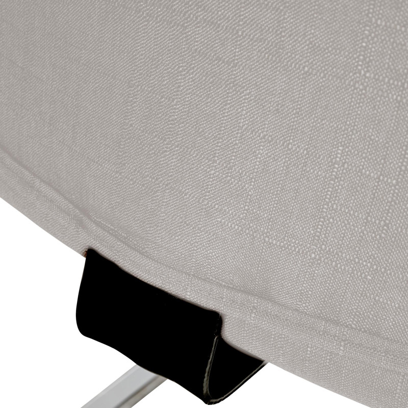 Lot de 2 chaises visiteurs Hobart tissu gris