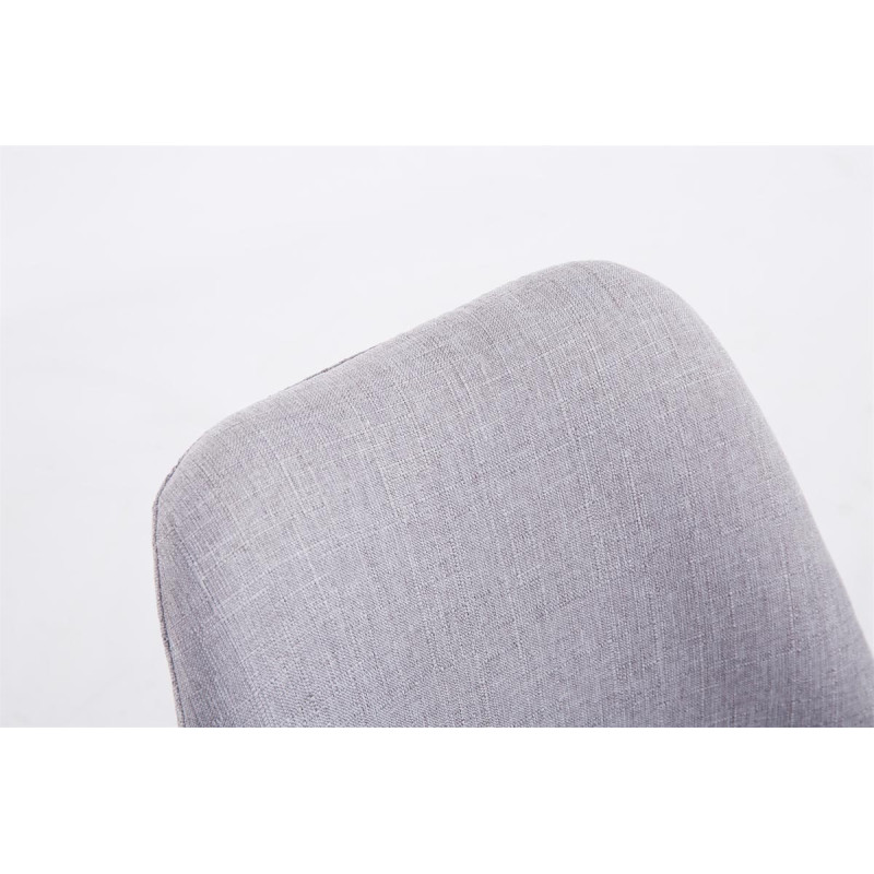 Chaise visiteur Toulouse tissu cappuccino ronde | gris