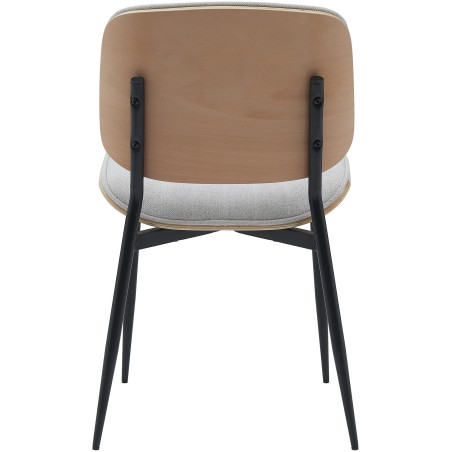 Chaise visiteur Tiffin en tissu nature/crème