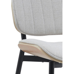 Chaise visiteur Tiffin en tissu nature/crème