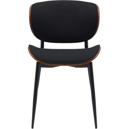 Fauteuil visiteur Enid, tissu noyer/noir