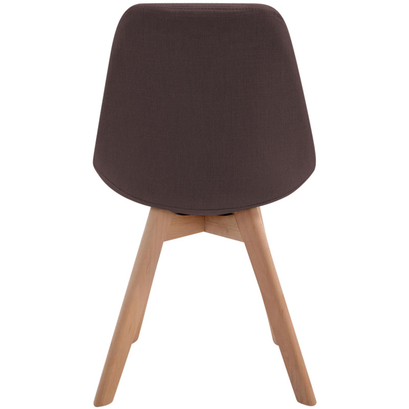 Chaise visiteur Borneo V2 en tissu Natura | brun