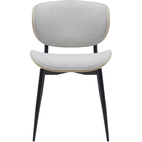 Chaise visiteur Enid tissu natura/crème