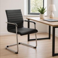 Chaise visiteur Hakon noire