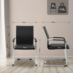 Chaise visiteur Hakon noire