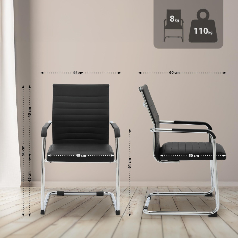 Chaise visiteur Hakon noire