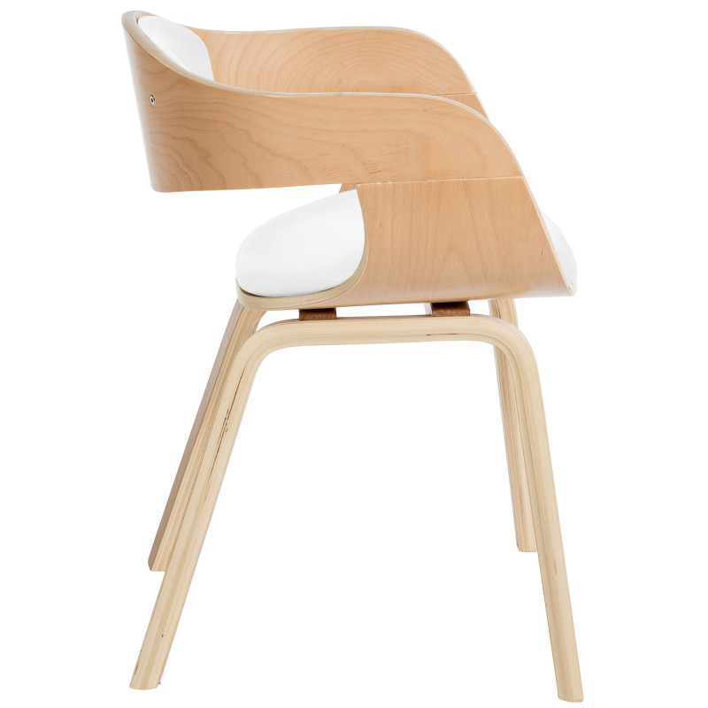 Chaise visiteur Kingston natura/blanc