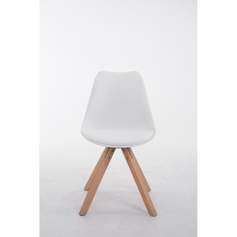 Chaise visiteur Toulouse Natura Square | blanc