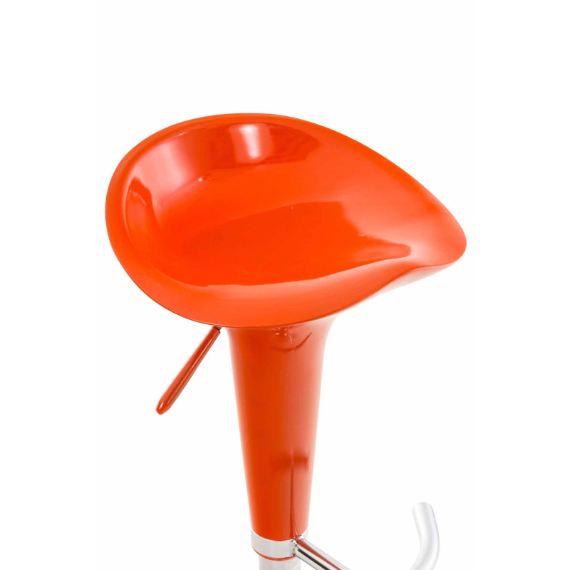 Ensemble de 2 tabourets de bar Saddle orange