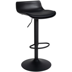 Tabouret de bar Aveiro similicuir noir