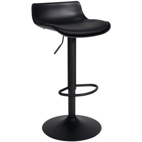 Tabouret de bar Aveiro similicuir noir