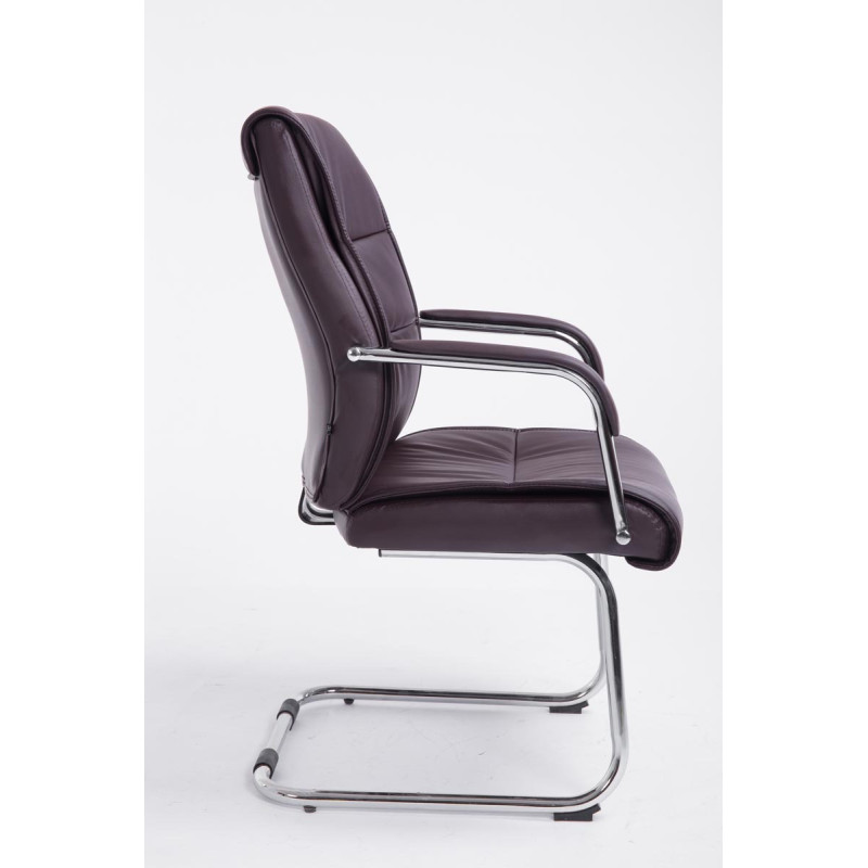 Chaise visiteur marron Sievert