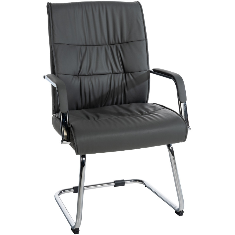 Chaise visiteur grise Sievert