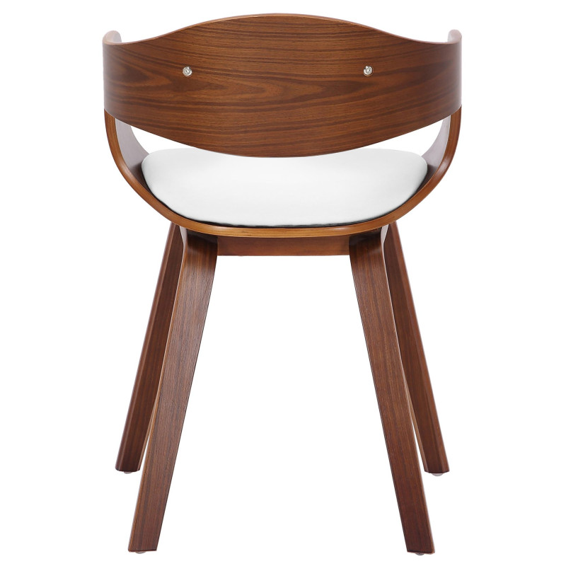 Chaise visiteur Kingston noyer/blanc