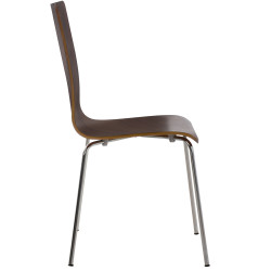 Chaise visiteur Pepe en noyer