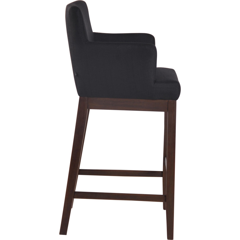 Tabouret de bar Laredo en tissu antique noir