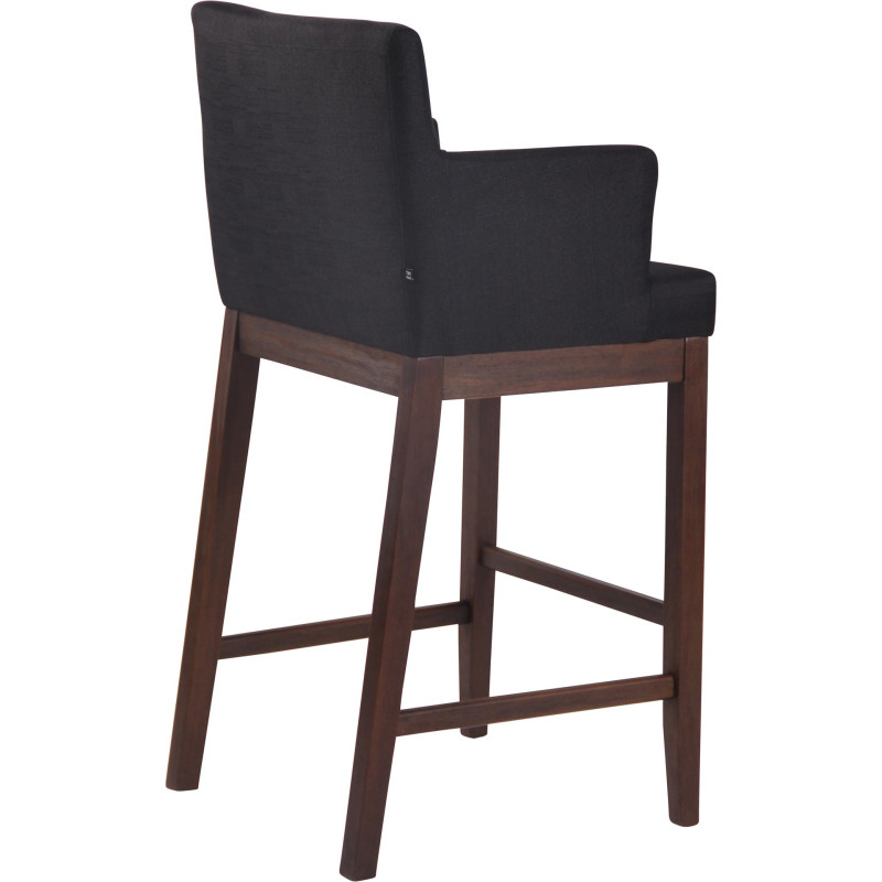 Tabouret de bar Laredo en tissu antique noir