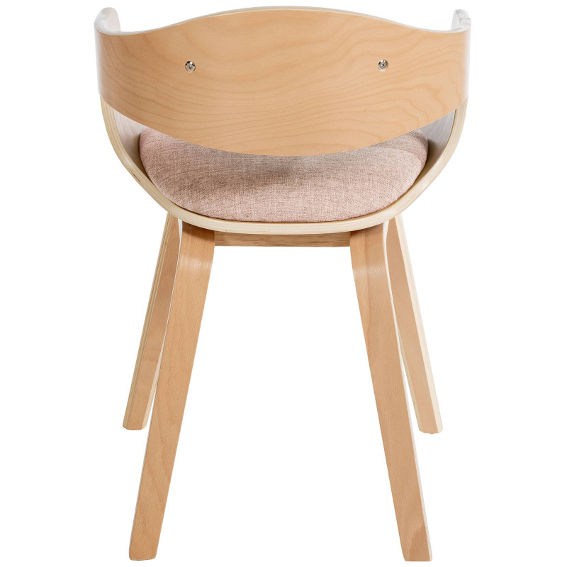 Chaise visiteur Kingston en tissu naturel/crème