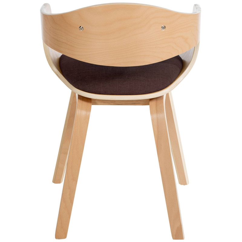 Chaise visiteur Kingston en tissu naturel/marron