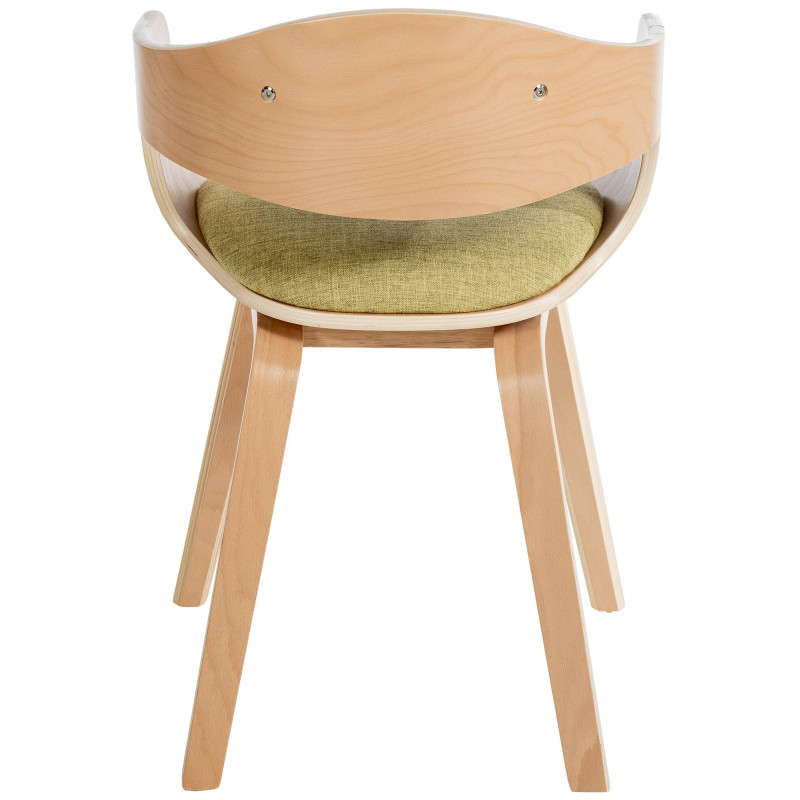 Chaise visiteur Kingston en tissu naturel/vert clair