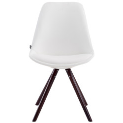Chaise visiteur Laval Cappuccino Ronde | blanc