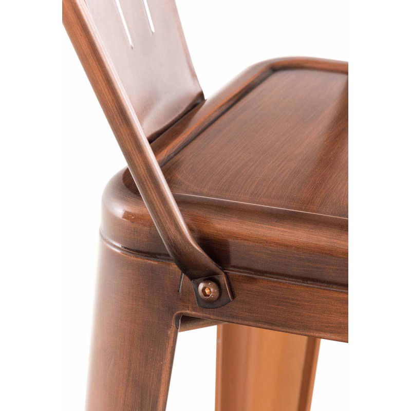Ensemble de 4 tabourets de bar Aiden cuivre