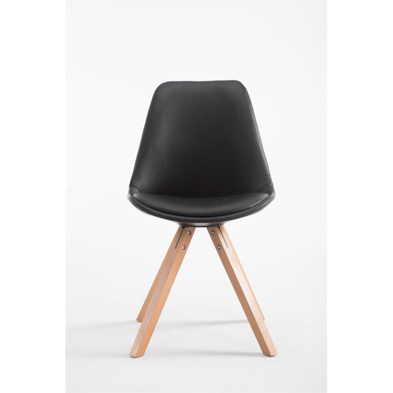 Chaise visiteur Laval Natura Square | noir