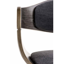 Chaise visiteur Kingston en tissu gris/gris foncé
