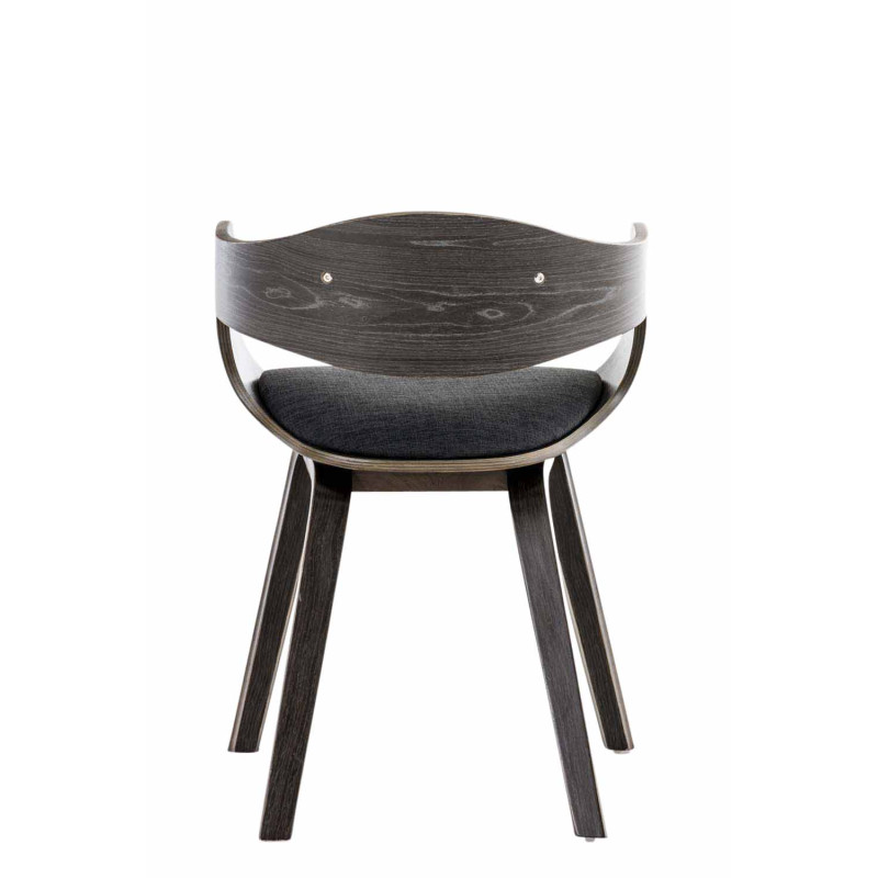 Chaise visiteur Kingston tissu gris/gris foncé