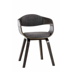 Chaise visiteur Kingston en tissu gris/gris clair