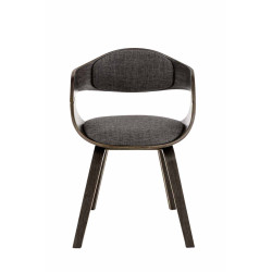 Chaise visiteur Kingston en tissu gris/gris clair